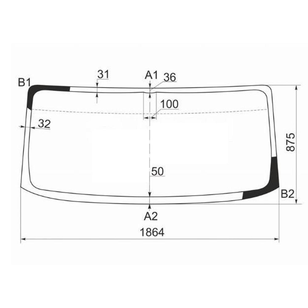Стекло лобовое Hino-300 ш/к N04C Е-4/5 | XYG